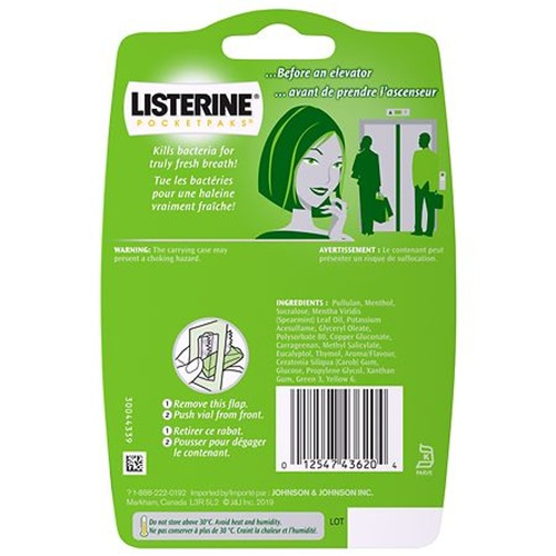 نوار خوشبوکننده دهان Listerine PocketPaks – مدل fresh burst(بسته 72 عددی)