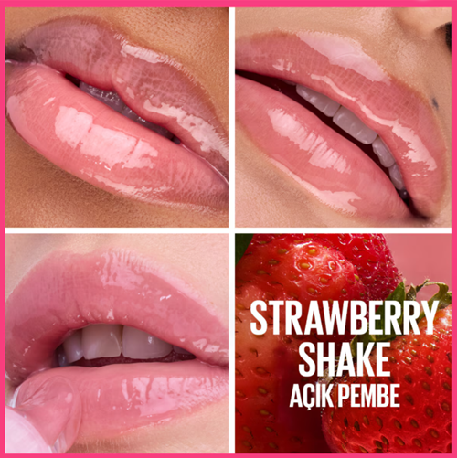 برق لب و روغن لب ژله‌ای میبلین مدل Lifter Gloss شماره 006 رنگ Strawberry Shake