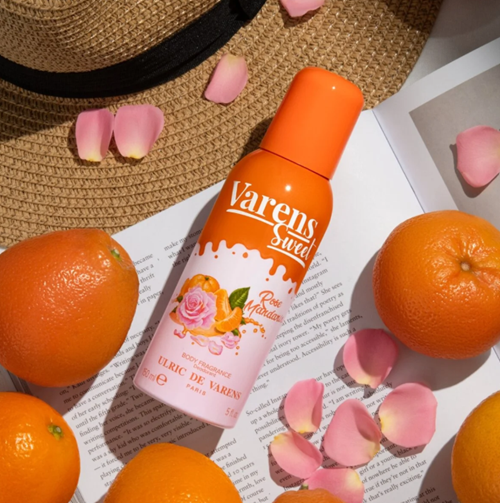دئودورانت اسپری زنانه اولریک د وارنس مدل Sweet Rose Mandarine