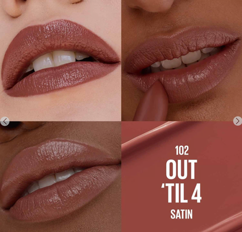 رژلب آبرسان میبلین فینیش ساتنی 102 out till4 