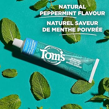 خمیر دندان سفید کننده بدون فلوراید و نعنایی tom's maine