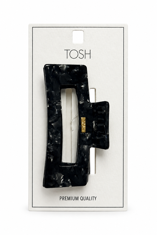 کلیپس موی مشکی متوسط طرح مرمر TOSH