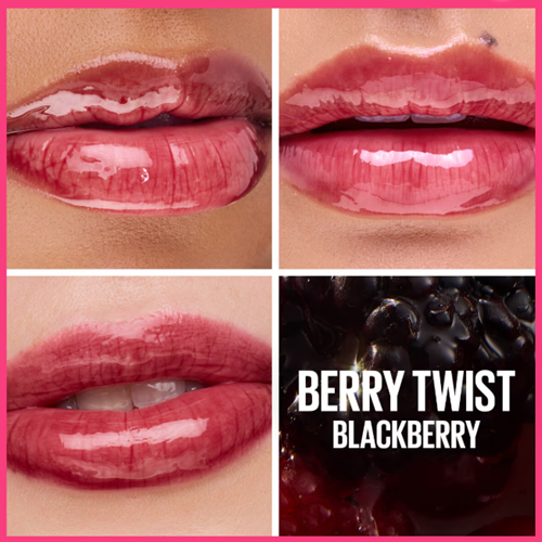 برق لب و روغن لب ژله‌ای میبلین مدل Lifter Gloss شماره 008 رنگ Berry Twist