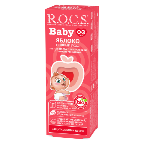 خمیر دندان مخصوص نوزاد طعم سیب R.O.C.S