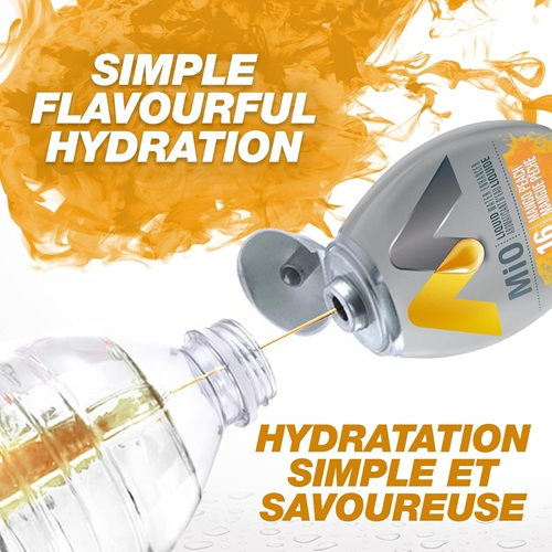 نوشیدنی طعم دهنده آب طعم انبه و هلو ۴۸ میلی‌