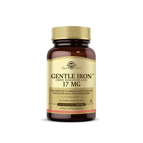 کپسول آهن ملایم سولگار Solgar Gentle Iron 17mg – بسته ۹۰ عددی